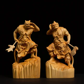 Хенг Ха Двухдверные боги Статуи самшита Украшение Будда Китайские статуи Мифология Рисунок