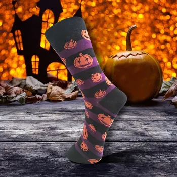 Хлопковые носки средней длины из мультфильма на Хэллоуин с индивидуальными впитывающими пот и дышащими носками В стиле ретро 8 Носков Тонкие носки с низким вырезом