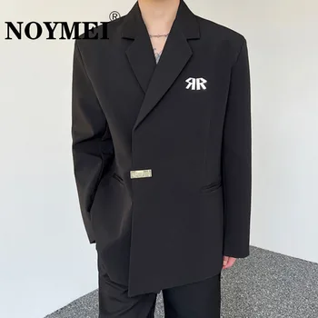 Черный мужской костюм NOYMEI Ascetic Line, повседневная универсальная модная куртка в корейском стиле с V-образным вырезом, красивый осенний новый шикарный блейзер WA2523